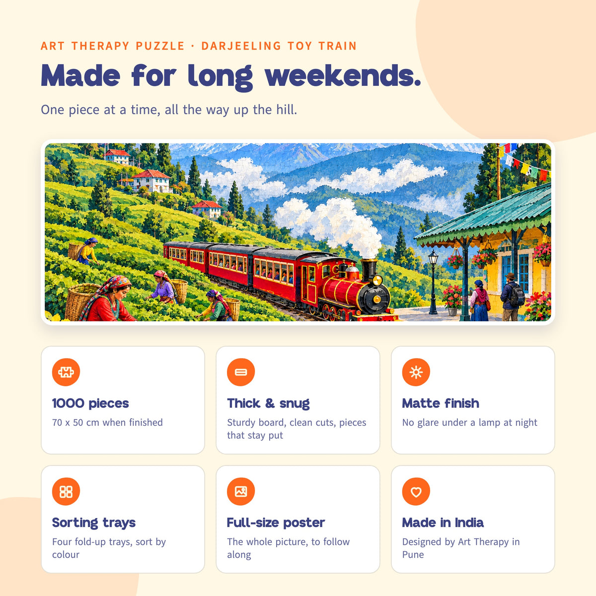 P4 : Darjeeling Toy Train ๐ 1000 Piece Jigsaw Puzzle ๐งฉ