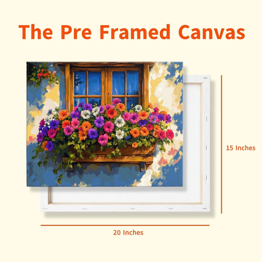 PCN 34(F) :🌸 Flowers at the Heart Window Frame