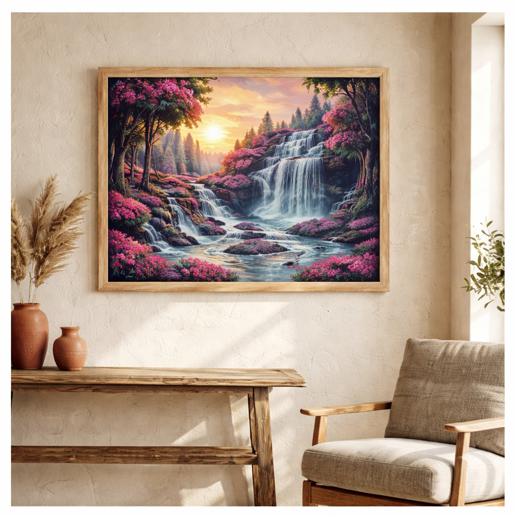 PCN 5 Floral Cascade: Waterfall of Blooms Painting 🌸