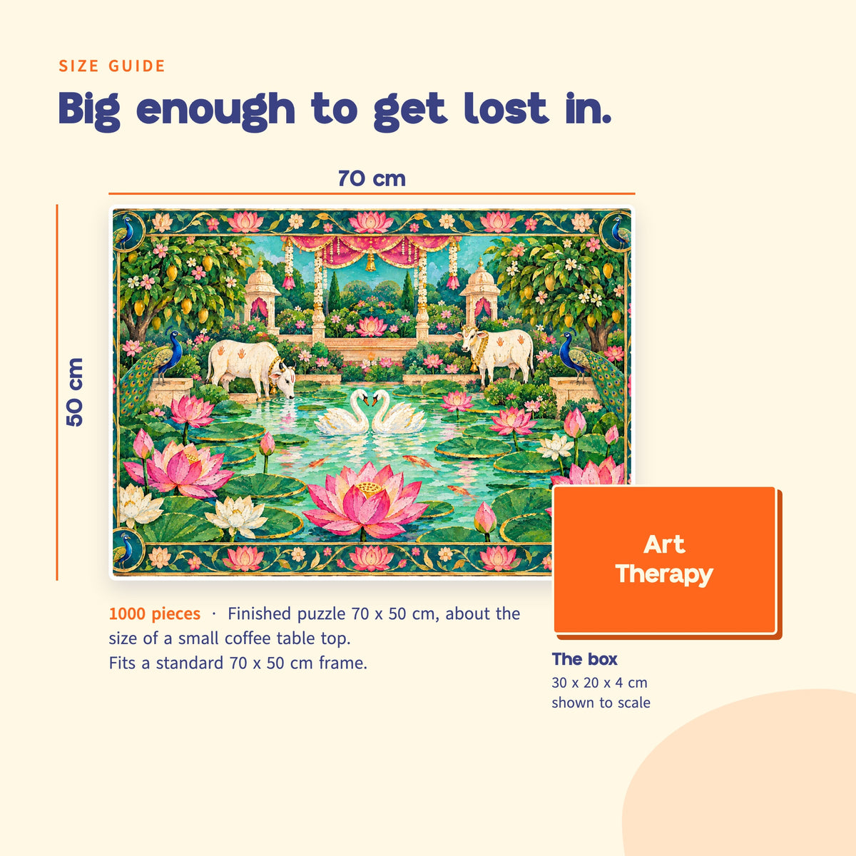 P5 : Pichwai Lotus Pond 🪷 1000 Piece Jigsaw Puzzle 🧩
