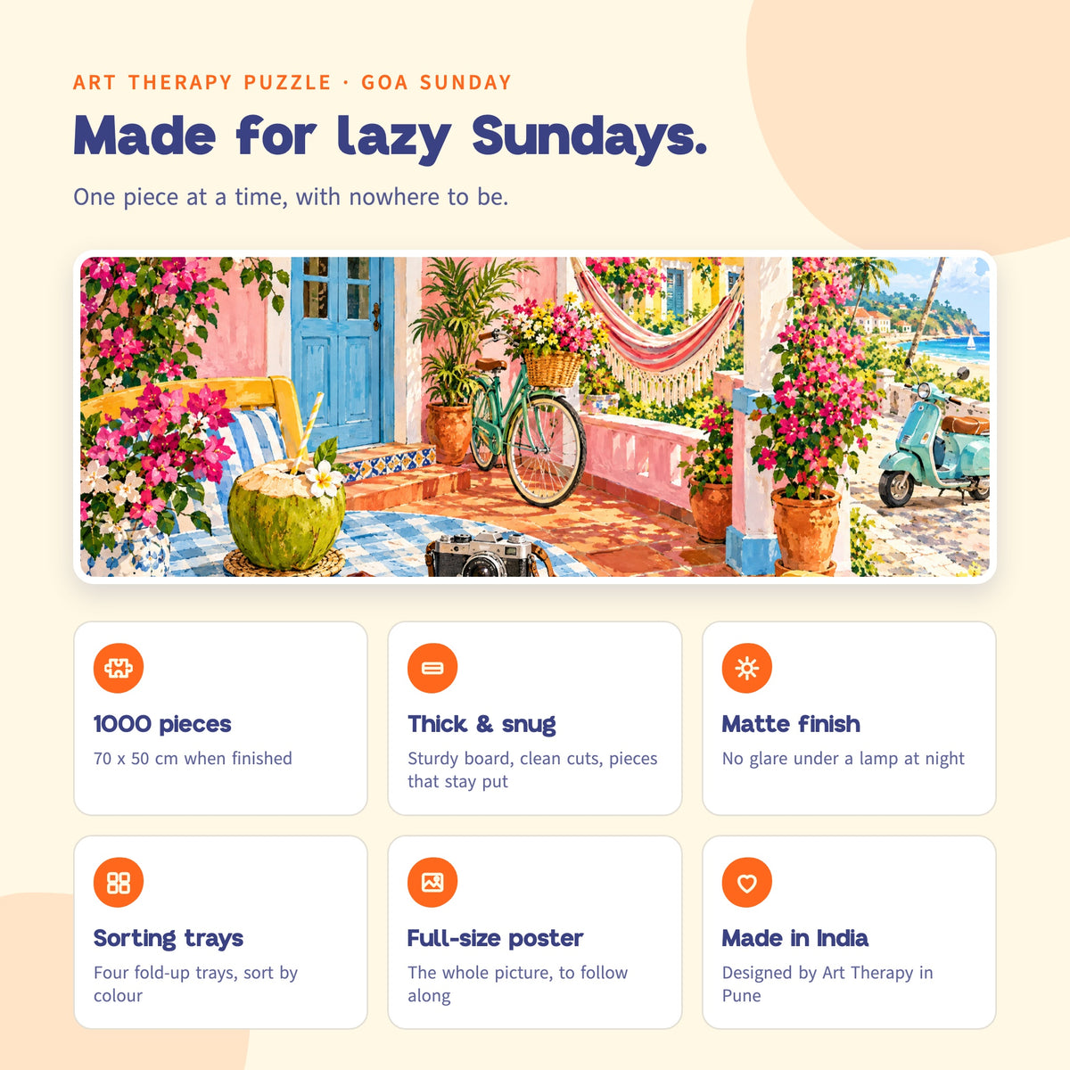 P10 : Goa Sunday 🌴 1000 Piece Jigsaw Puzzle 🧩