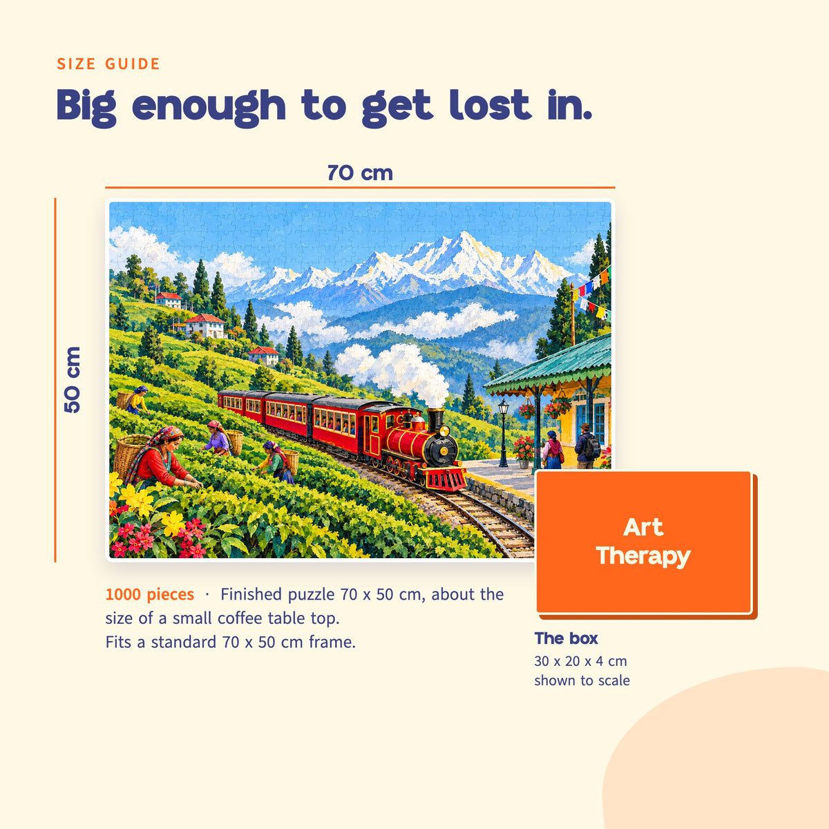 P4 : Darjeeling Toy Train 🚂 1000 Piece Jigsaw Puzzle 🧩