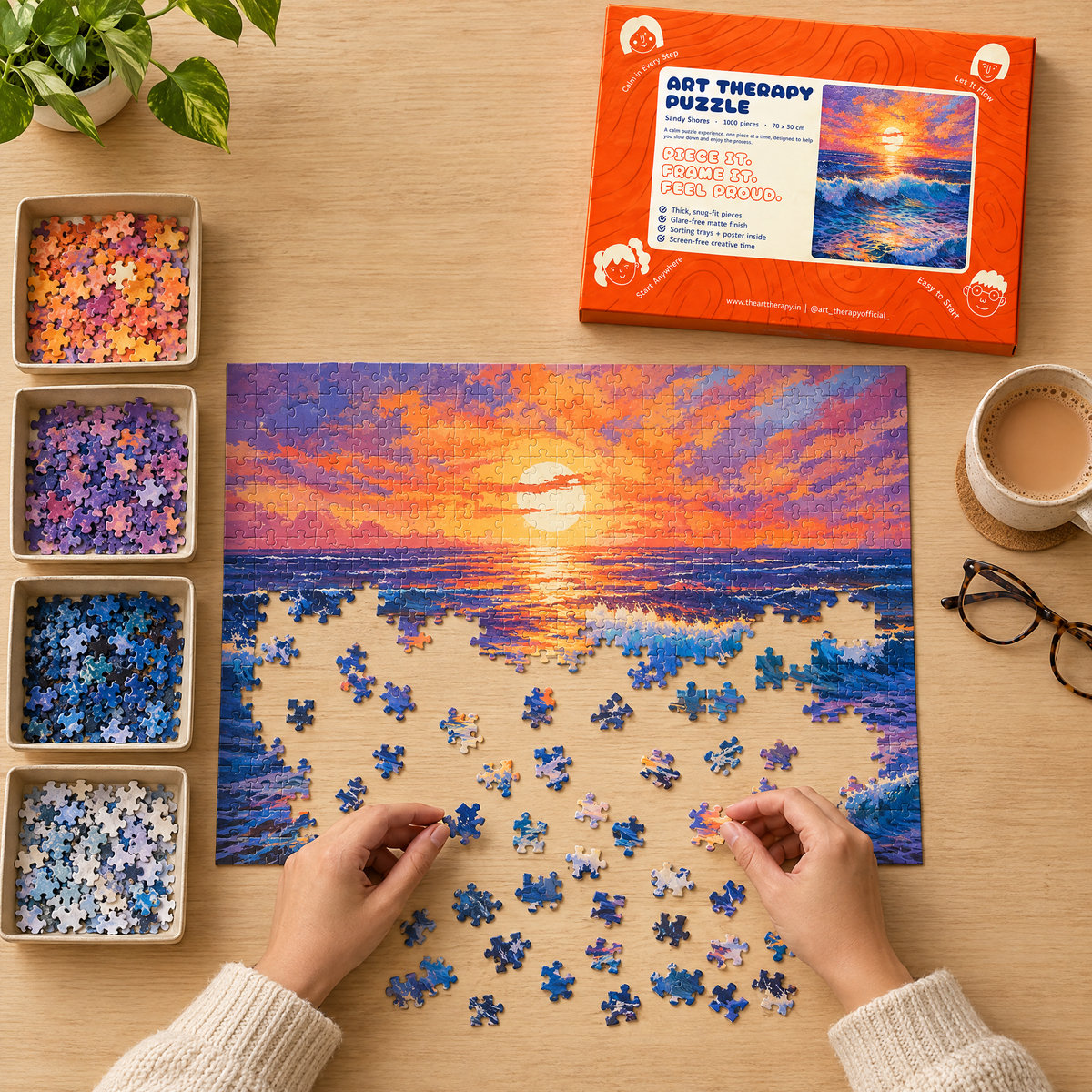 P6 : Sandy Shores 🌊 1000 Piece Jigsaw Puzzle 🧩