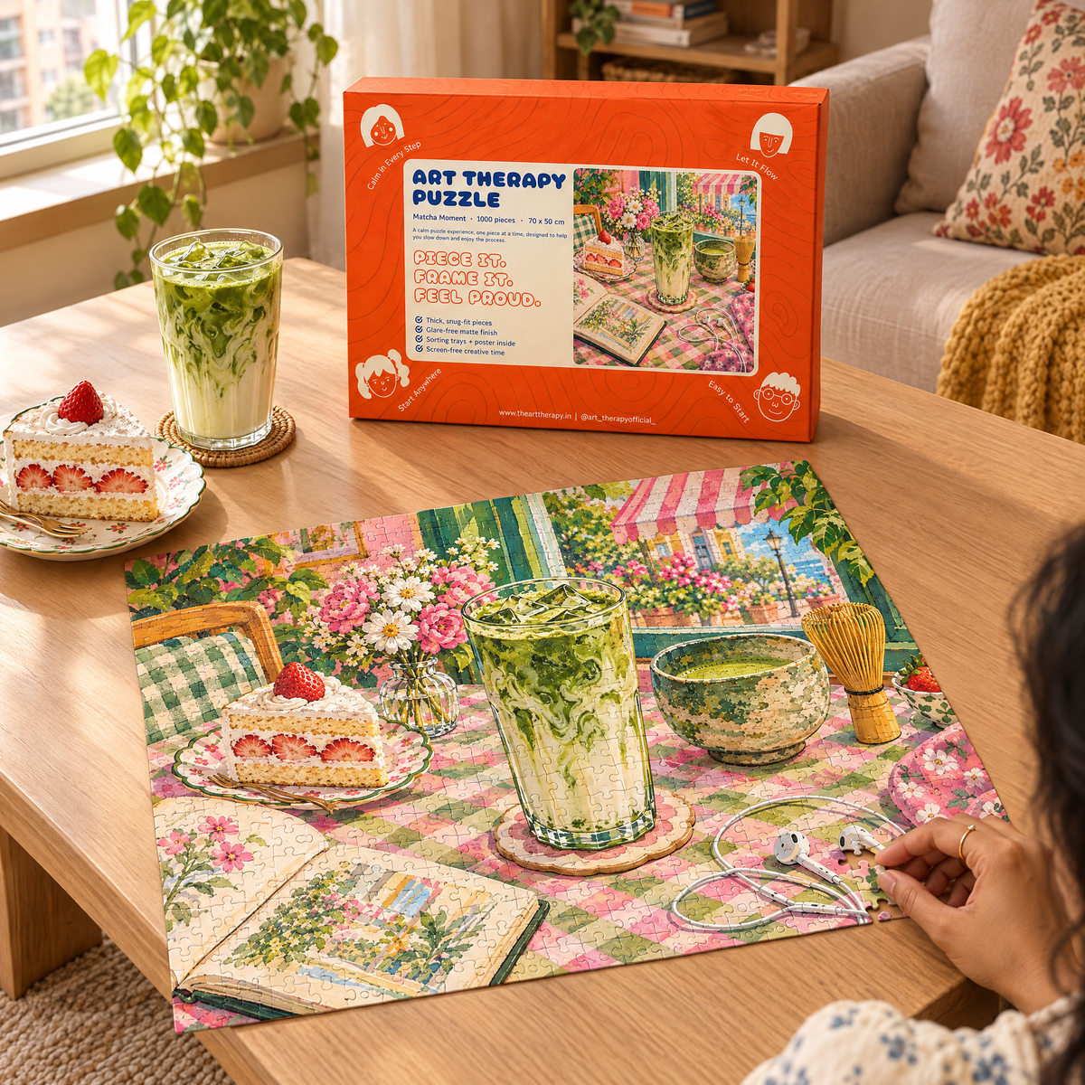 P1 : Matcha Moment 🍵 1000 Piece Jigsaw Puzzle 🧩