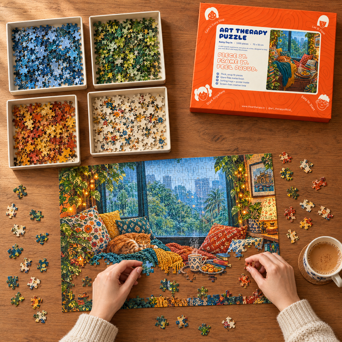P2 : Rainy Day In 🌧️ 1000 Piece Jigsaw Puzzle 🧩