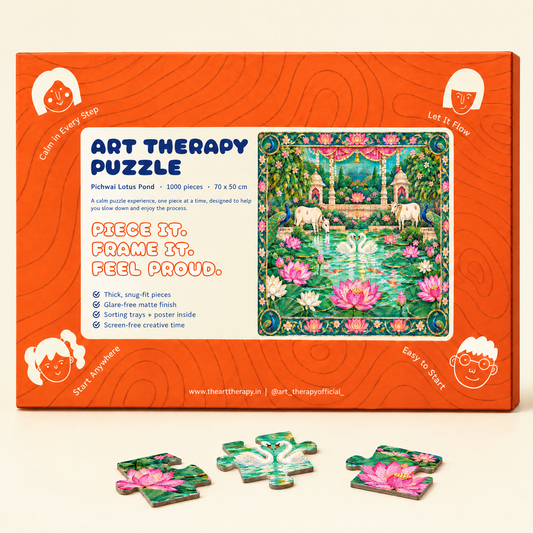 P5 : Pichwai Lotus Pond 🪷 1000 Piece Jigsaw Puzzle 🧩