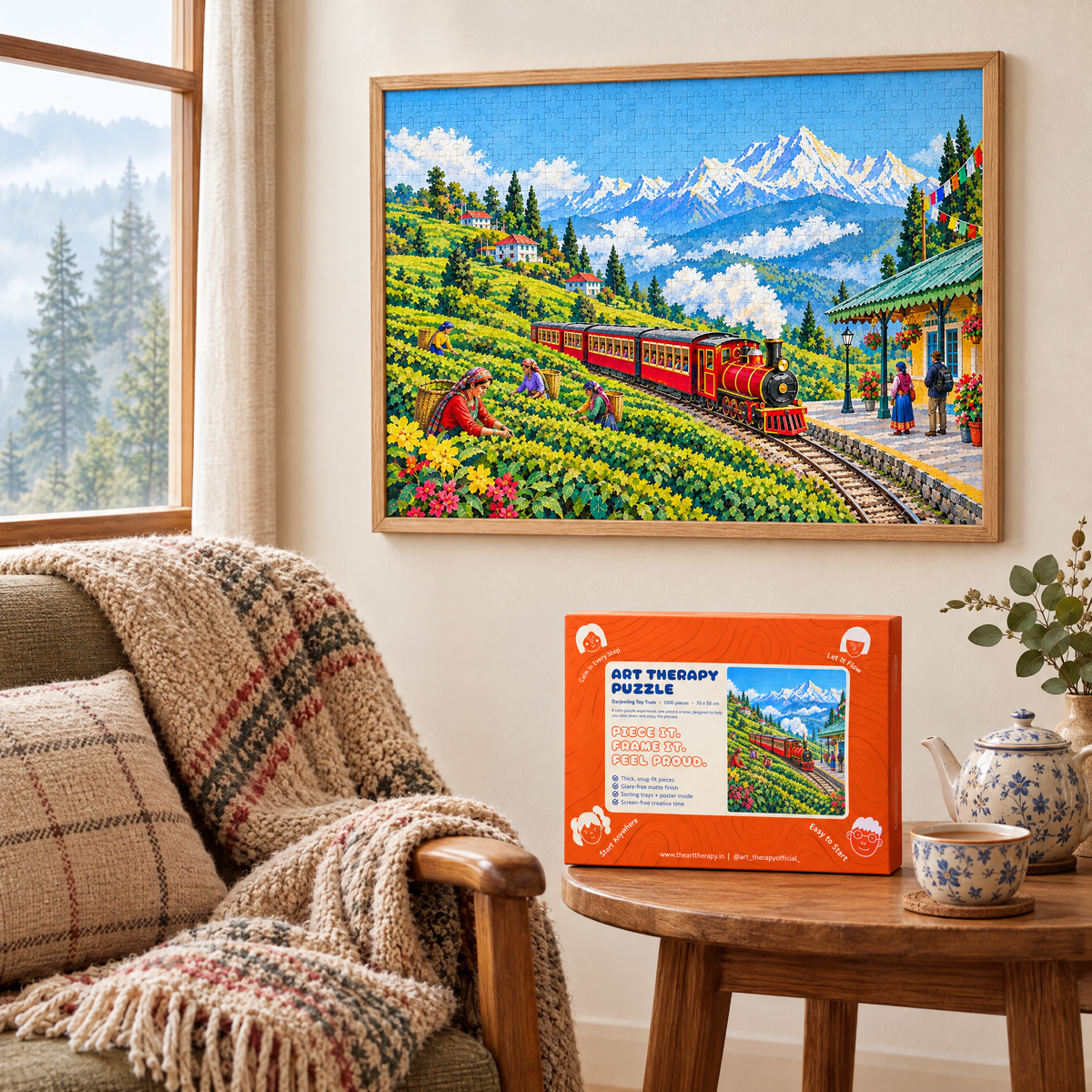 P4 : Darjeeling Toy Train 🚂 1000 Piece Jigsaw Puzzle 🧩