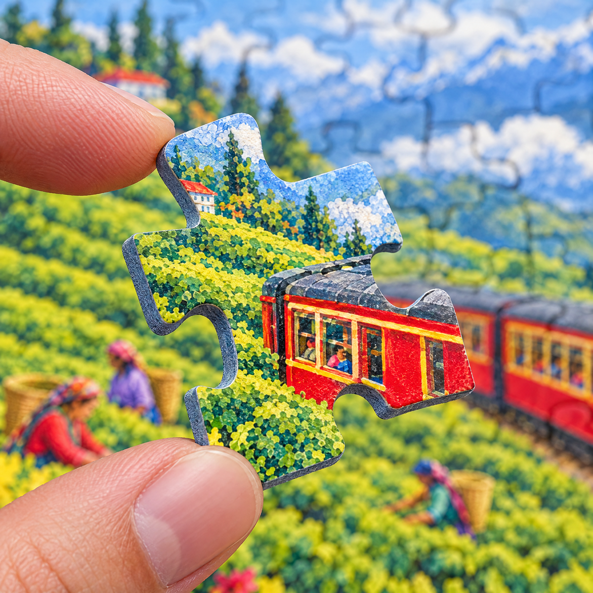 P4 : Darjeeling Toy Train 🚂 1000 Piece Jigsaw Puzzle 🧩