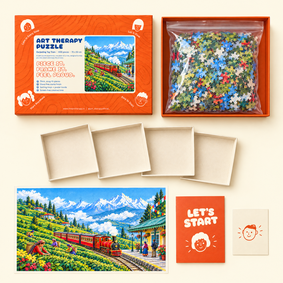 P4 : Darjeeling Toy Train 🚂 1000 Piece Jigsaw Puzzle 🧩