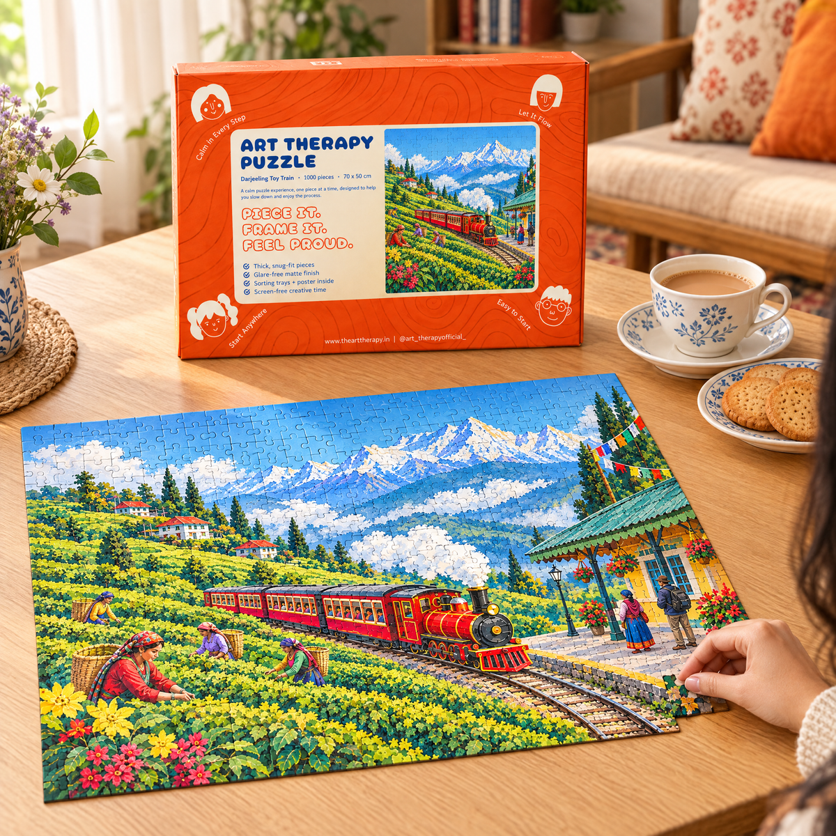 P4 : Darjeeling Toy Train 🚂 1000 Piece Jigsaw Puzzle 🧩