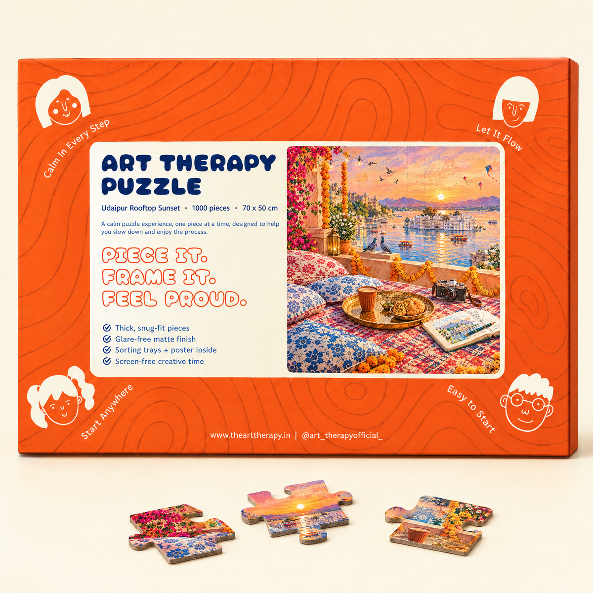 P8 : Udaipur Rooftop Sunset 🌅 1000 Piece Jigsaw Puzzle 🧩