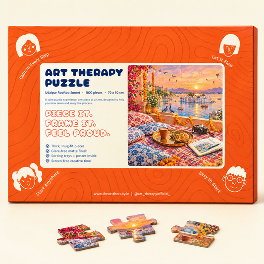 P8 : Udaipur Rooftop Sunset 🌅 1000 Piece Jigsaw Puzzle 🧩