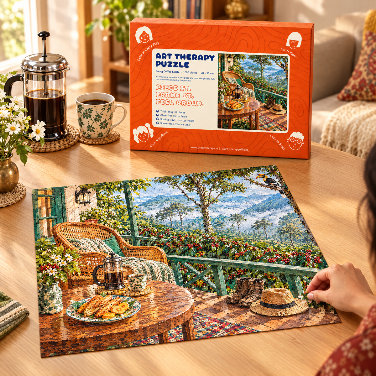P7 : Coorg Coffee Estate ☕ 1000 Piece Jigsaw Puzzle 🧩