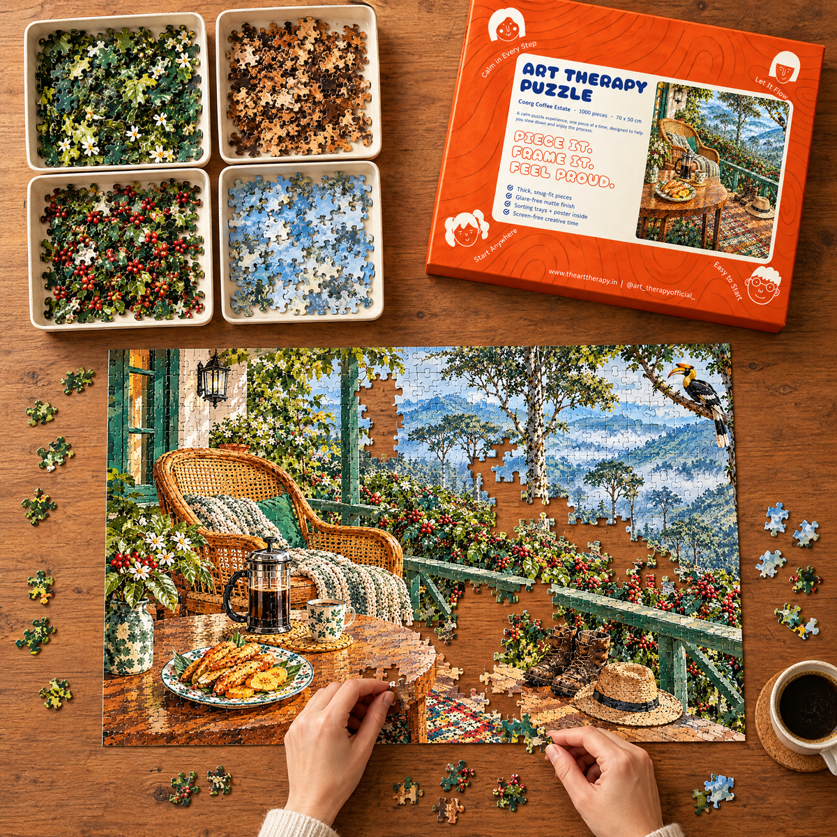 P7 : Coorg Coffee Estate ☕ 1000 Piece Jigsaw Puzzle 🧩