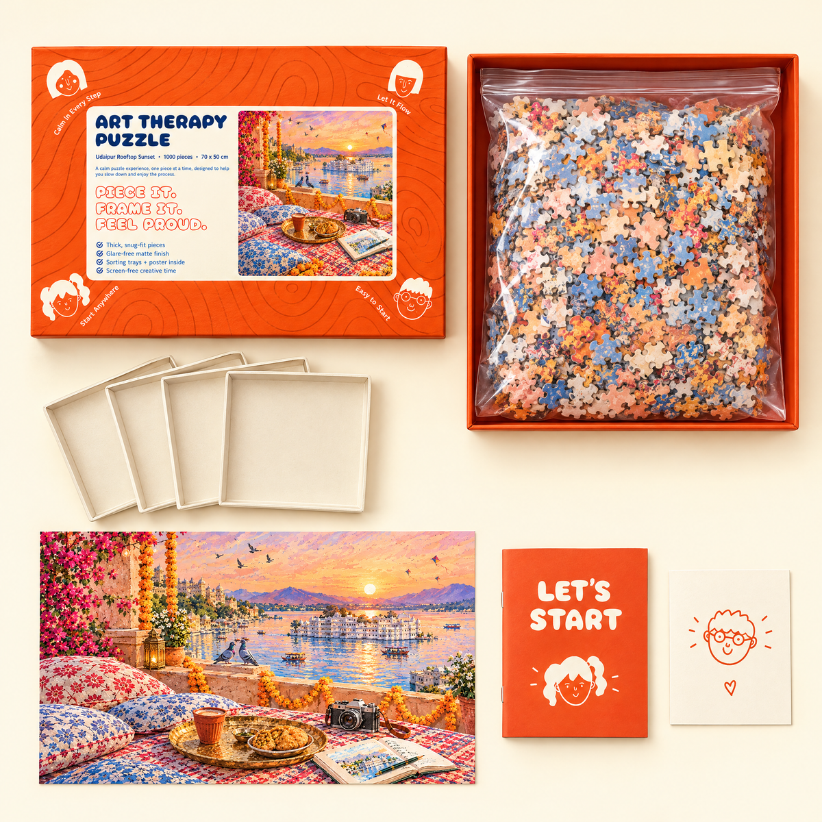 P8 : Udaipur Rooftop Sunset 🌅 1000 Piece Jigsaw Puzzle 🧩