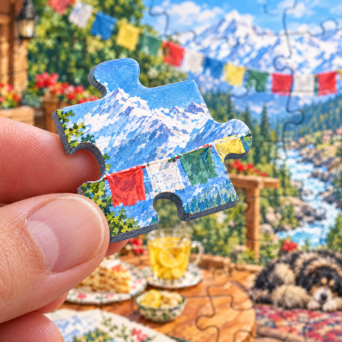 P9 : Himalayan Cafe Stop 🏔️ 1000 Piece Jigsaw Puzzle 🧩